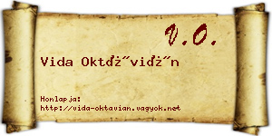 Vida Oktávián névjegykártya