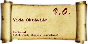 Vida Oktávián névjegykártya